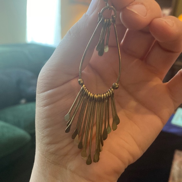 Vintage gold bohemian earrings - Picture 10 of 12